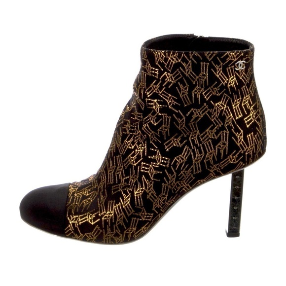 Chanel Chair Ruler Heel Booties - Picture 1 of 3
